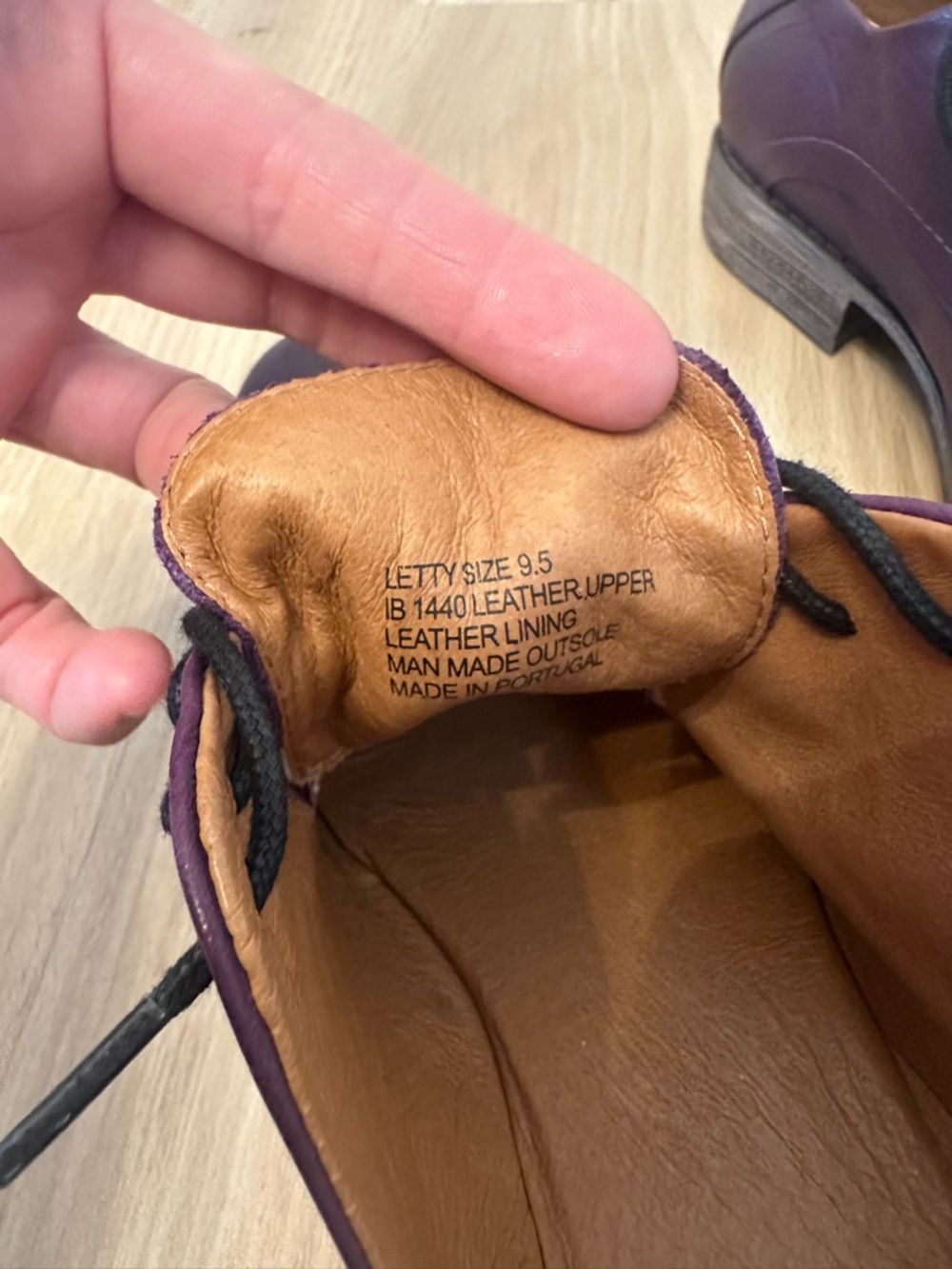 Miz Mooz Letty Eggplant Purple Leather Lace-Up Oxford Shoes - Picture 12 of 12